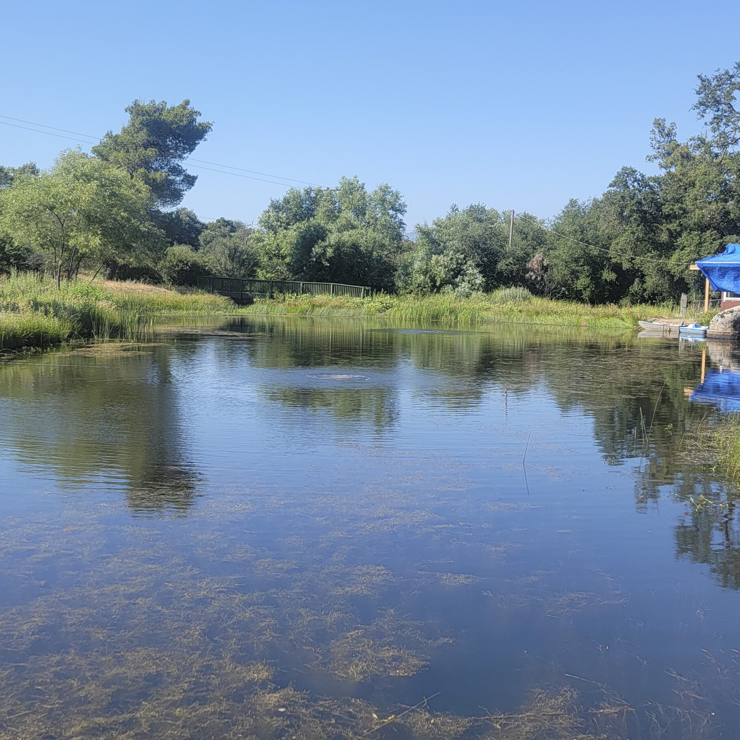 Lake with open water during warmer seasonal conditions